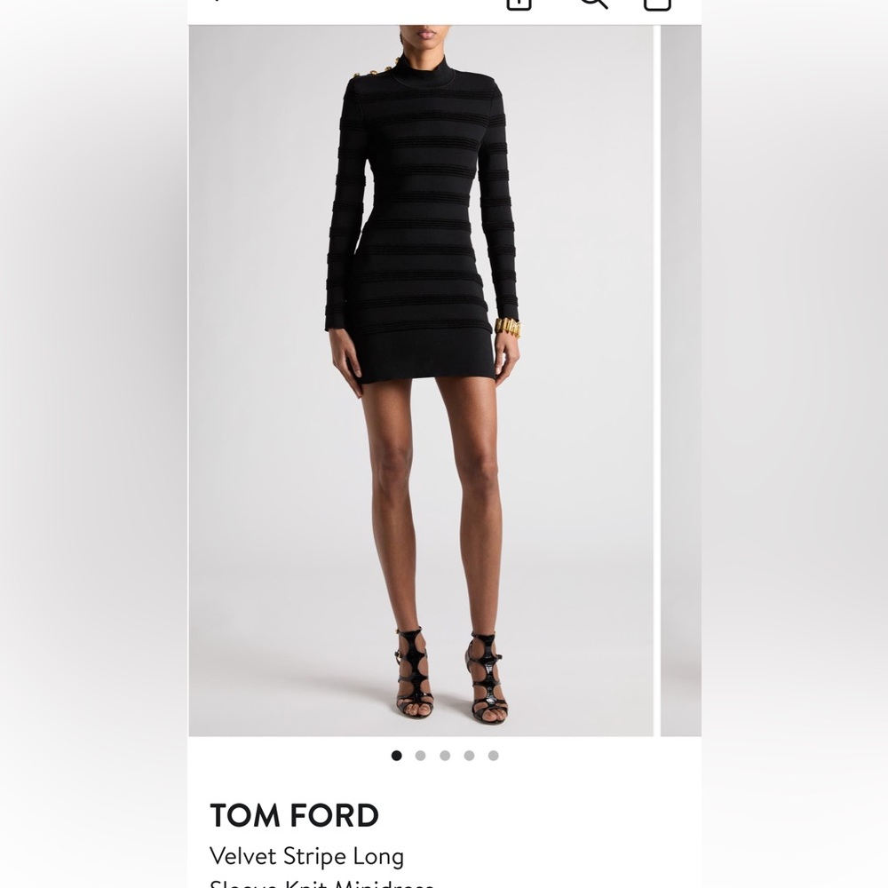 Tom Ford Velvet Stripe Mini Dress